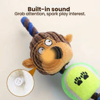 Squeaky Rope Knot Tennis Ball Toy for Dogs