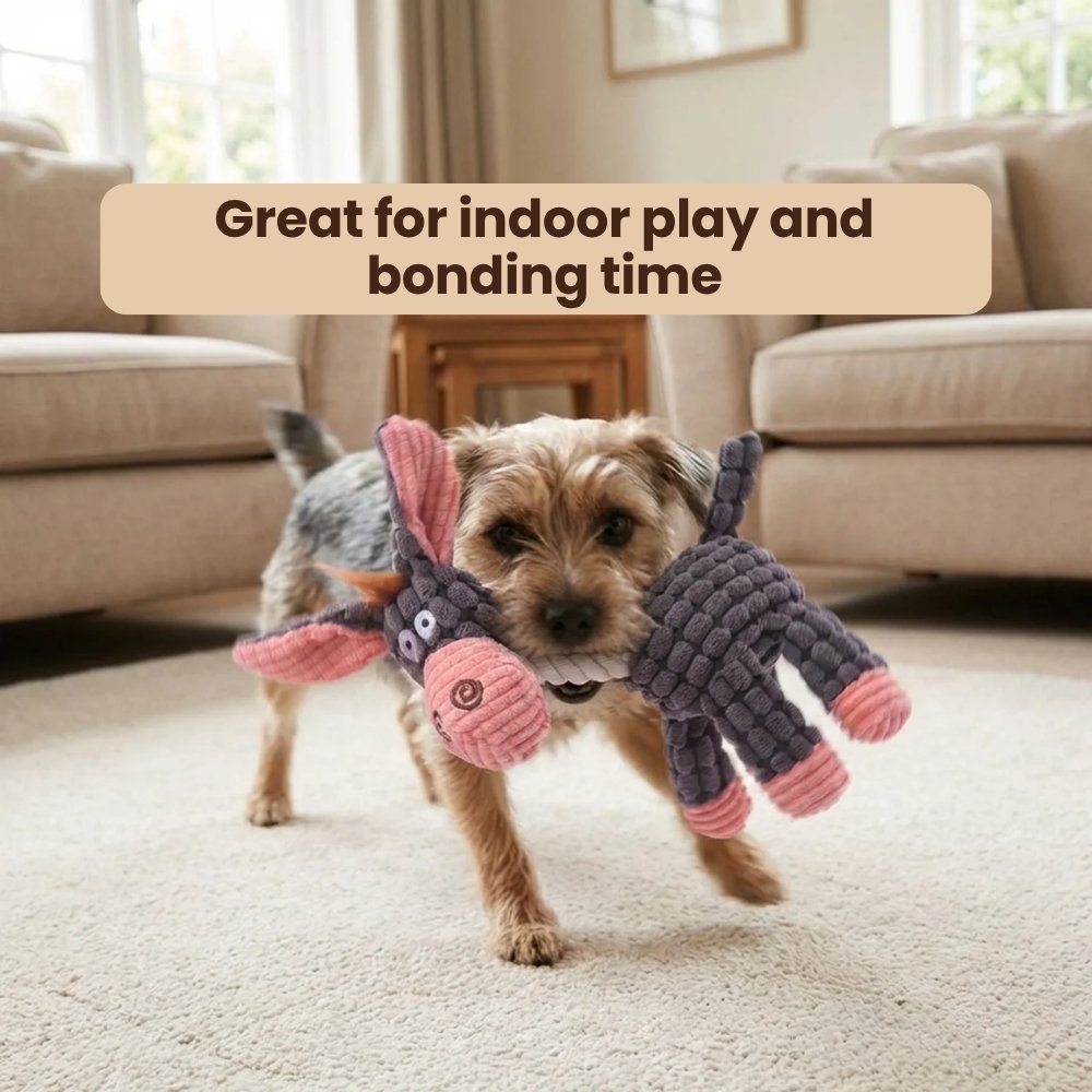 Squeaky Plush Donkey Toy for Dogs