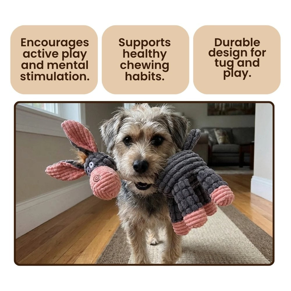 Squeaky Plush Donkey Toy for Dogs