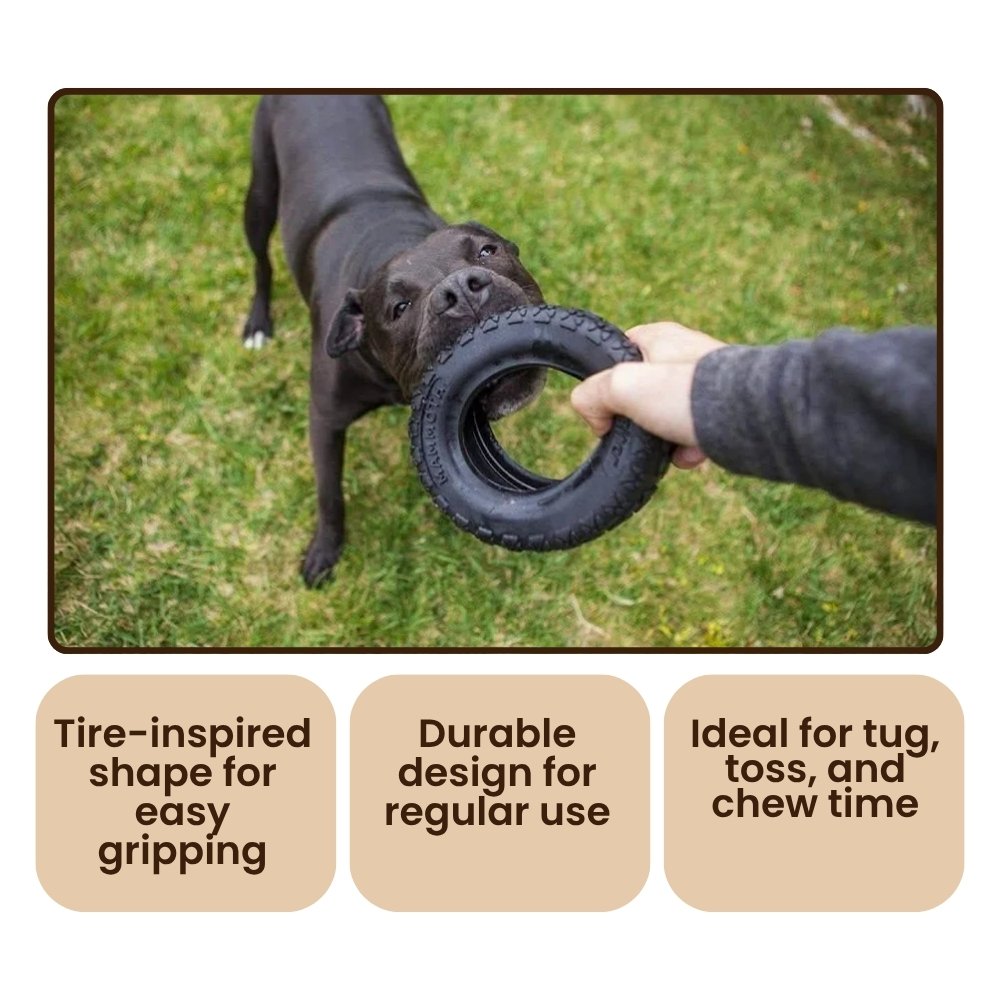 Tire-Style Chew & Tug Toy for Dogs