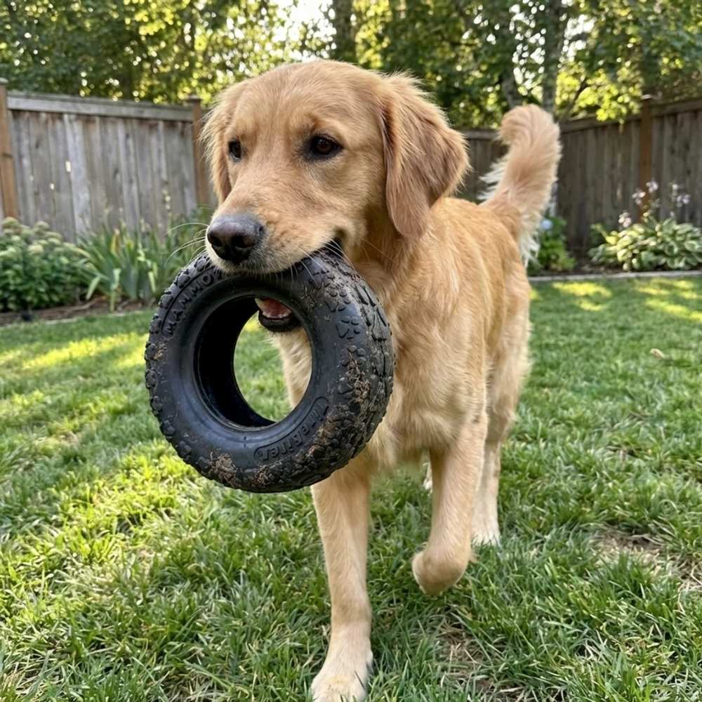 Tire-Style Chew & Tug Toy for Dogs